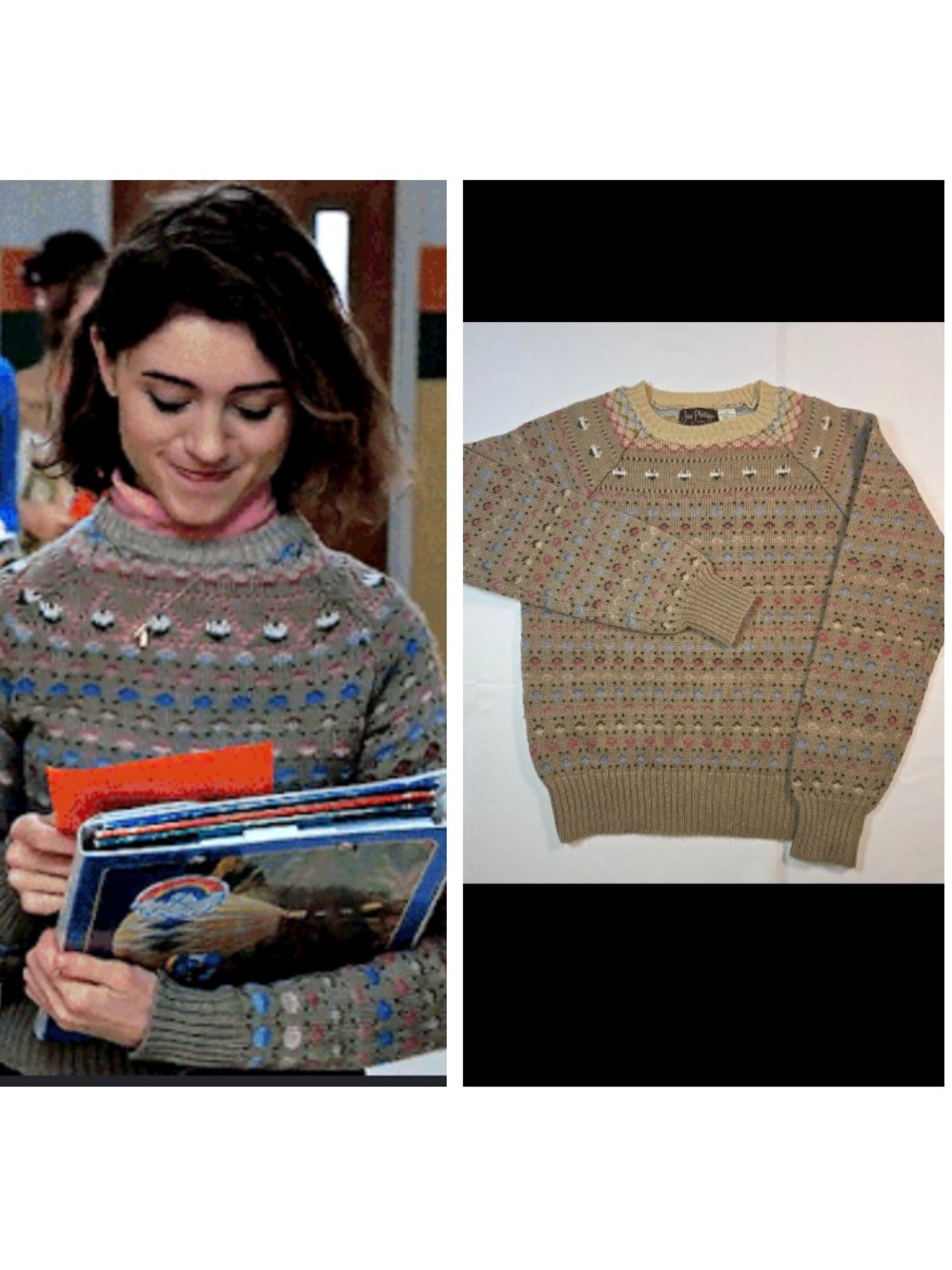 Extremely Rare ASO Stranger Things Nancy Wheeler Sweater 80s Fair Isle Sweater